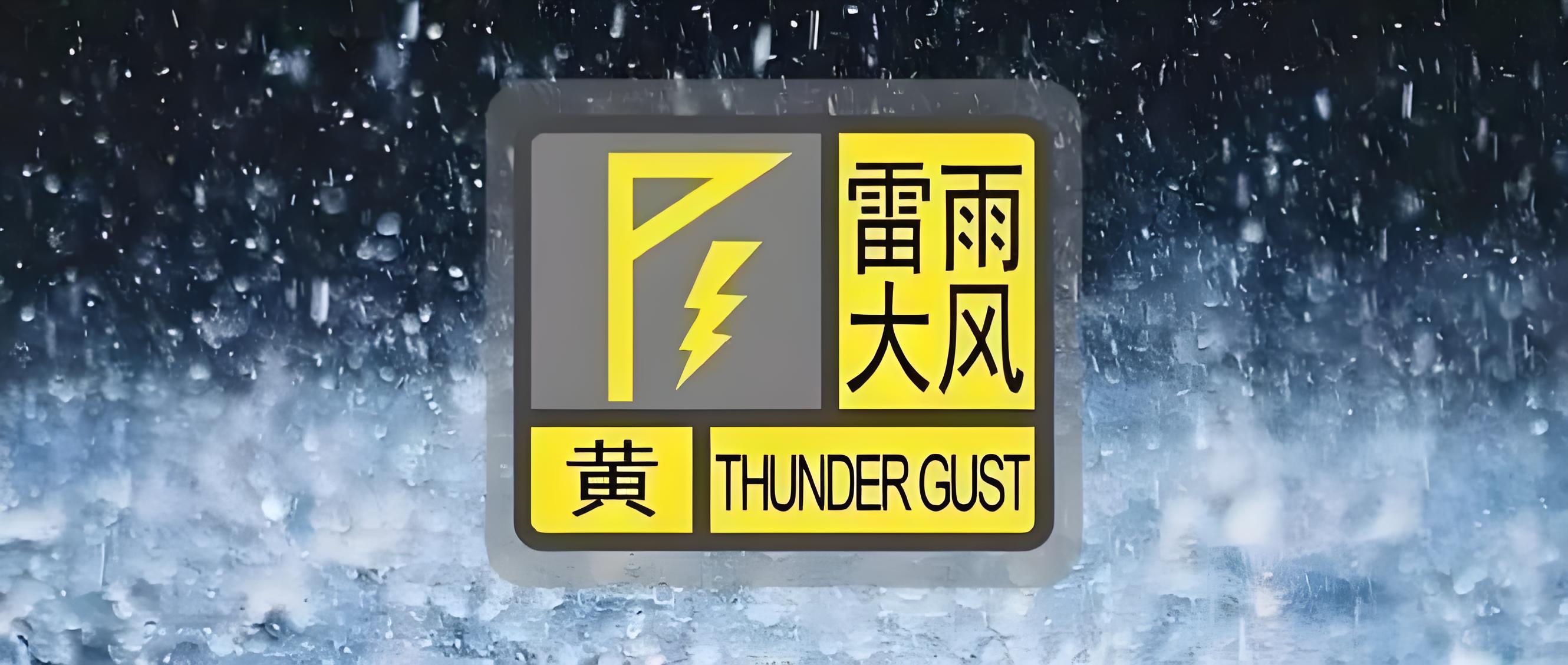 雷雨大風(fēng)黃色預(yù)警信號（7月3日16時(shí)43分）